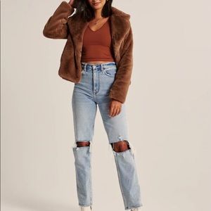 Faux Fur Cropped Coat